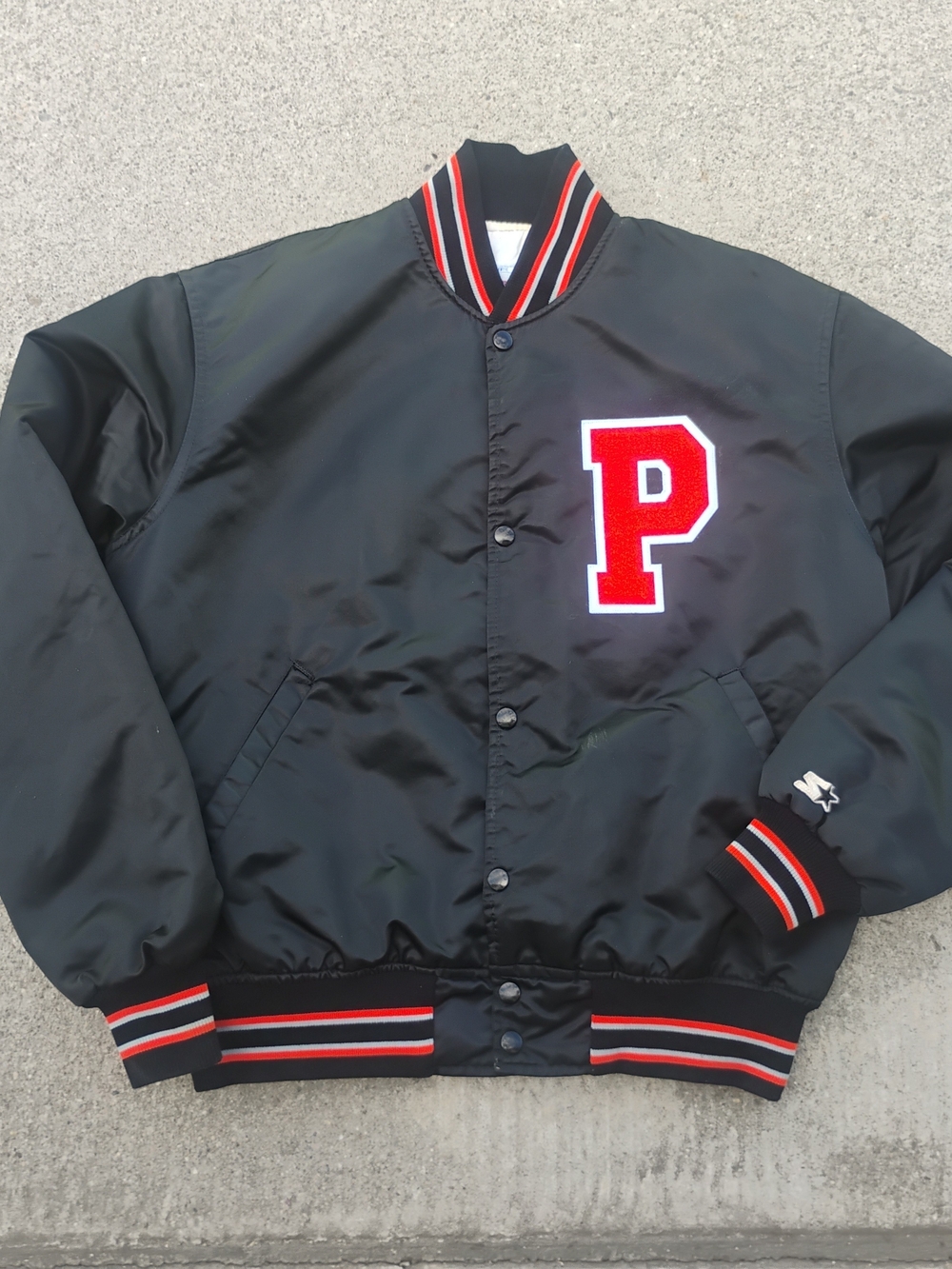 STARTER UOP Pacific Tigers Satin Jacket Size Large University Of The Pacific